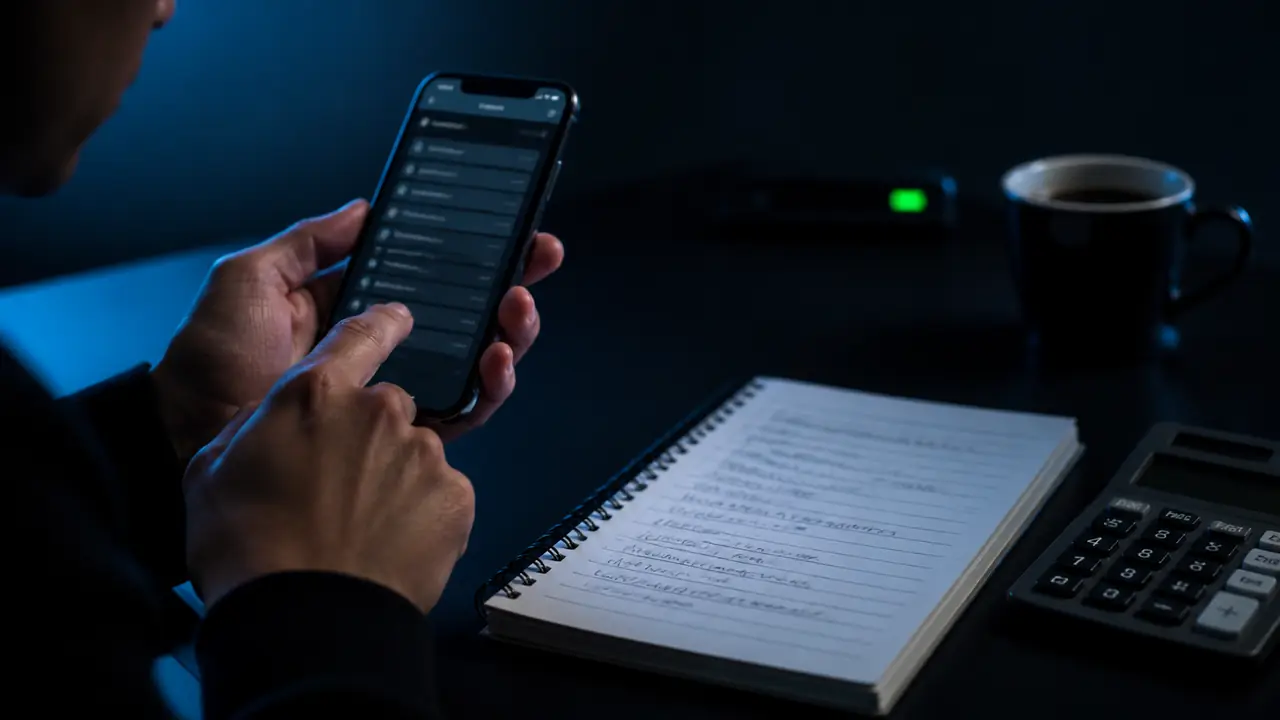 Revisión responsable de condiciones de bonos desde un teléfono móvil